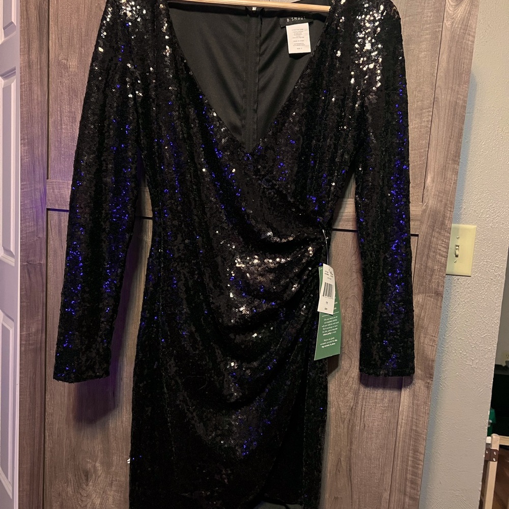 B. Smart Sequined Black Dress.